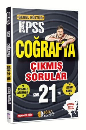 Eğit Akademi Yayınları 2025 KPSS Coğrafya Son 21 Yıl Çıkmış Sorular - Görsel 1