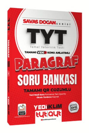 Yediiklim Yayınları 2025 TYT Savaş Doğan Serisi Tamamı Video Konu Anlatımlı ve QR Çözümlü Paragraf Soru Bankası - Görsel 1