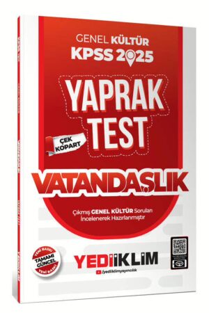 9786254317262 Yediiklim Yayınları, KPSS Kitap, Yaprak Test Kitabı