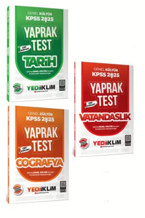9999B1363 Yediiklim Yayınları, KPSS Kitap, Yaprak Test Kitabı