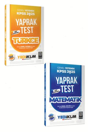 9999B1364 Yediiklim Yayınları, KPSS Kitap, Yaprak Test Kitabı