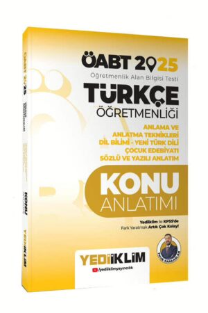 9786254317613 Yediiklim Yayınları, ÖABT Kitabı, Türkçe, Konu Kitabı