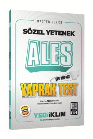 9786254317750 Yediiklim Yayınları, 2025, ALES Kitap, Yaprak Test Kitabı