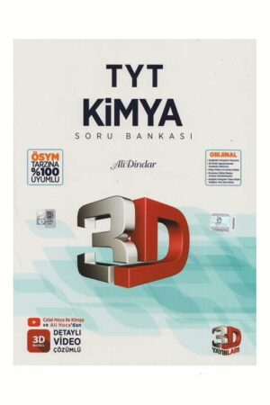 9786259906065 3D Yayınları, 2025, TYT Kitap, Kimya, Soru Kitabı