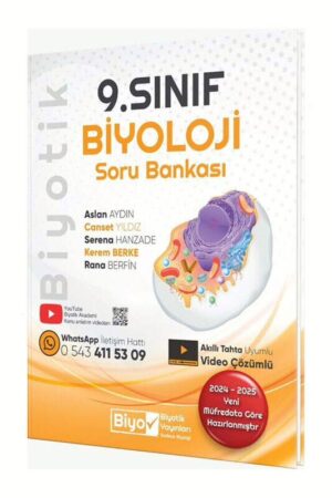 9786057361950 Biyotik Yayınları, 2025, Biyoloji Kitabı, Soru Kitabı