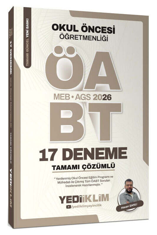 9786255836687 Yediiklim Yayınları, 2026, ÖABT Kitabı, Deneme Kitabı