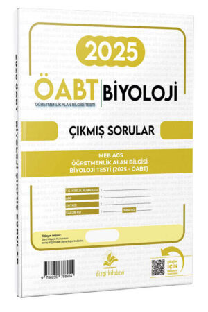 9786255788924 Dizgi Kitap Yayınları, 2025, ÖABT Kitabı, Biyoloji Kitabı, Çıkmış Soru Kitabı